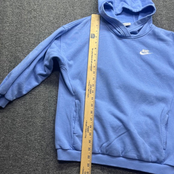 Nike Hoodie Womens Medium Blue FZ5579-494 Fleece Pullover Sweatshirt - Picture 8 of 16